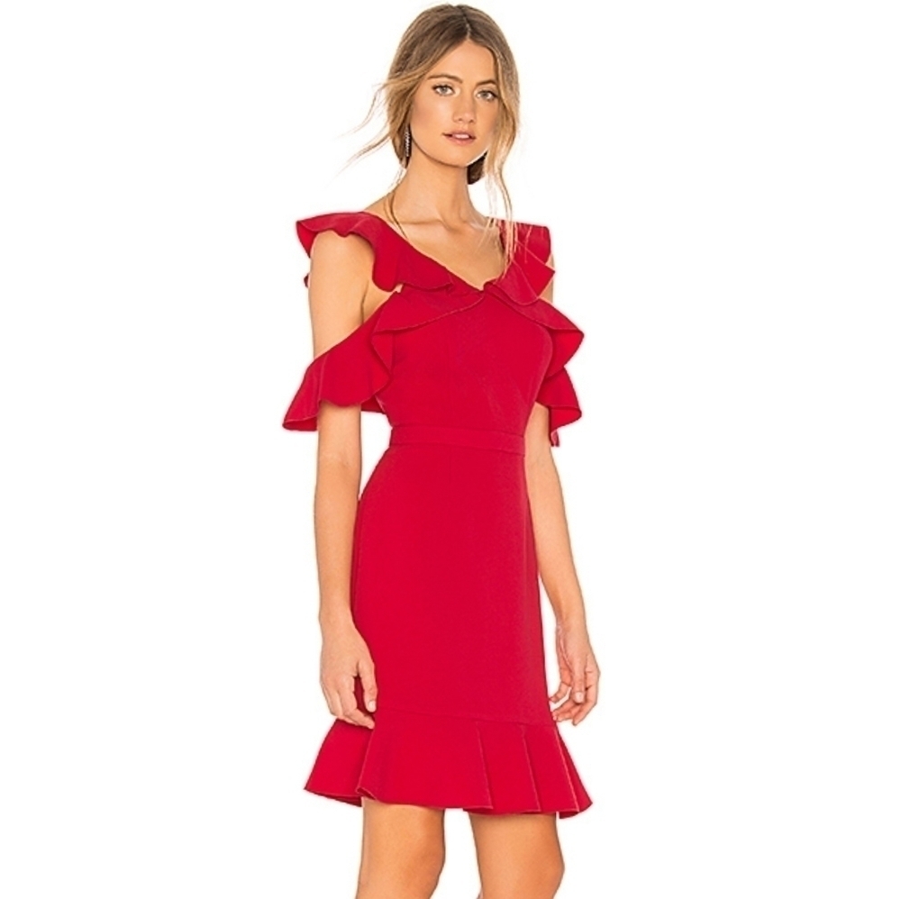 Rachel Zoe Delia Dress in Azalea Red size 4